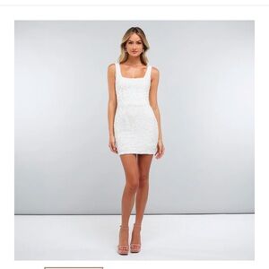 HELSI - Rory Dress - White Sequin - Size Large